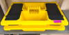 (1) ELLOW PLASTIC PORTABLE TOOL ORGANIZER / STORAGE BOX