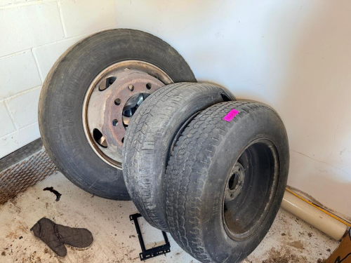 (3) ASSORTED VEHICLE TIRES WITH WHEELS