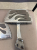 (2) CHROME FLAME-DESIGN MOTORCYCLE PEGS - 2