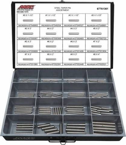(1) BOX OF TAPER PIN FASTENER ASSORTMENTS
