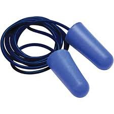 (1) BOX OF (100) PAIRS OF DISPOSABLE CORDED EAR PLUGS