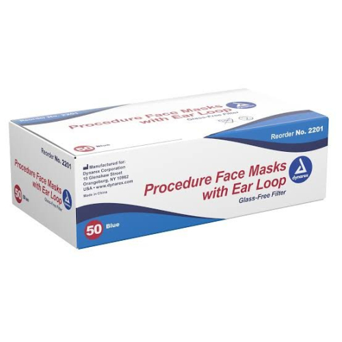 (2) BOXES OF (100) FACE MASKS WITH EAR LOOPS