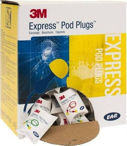 (1) BOX OF (100) PAIRS OF EXPRESS POD EARPLUGS
