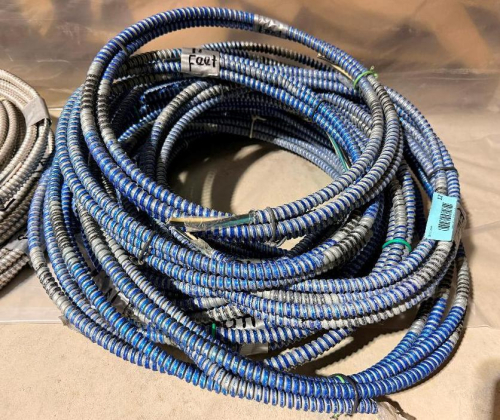 SEVERAL BUNDLES LOT OF FLEXIBLE METAL ELECTRICAL CONDUIT - APPROX 150 LINEAR FT.