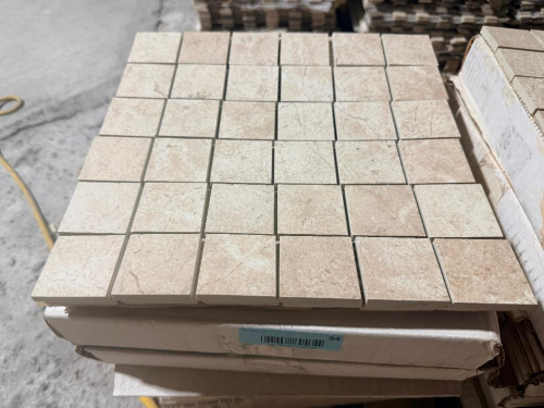 40 SQ FT LOT OF 12 X 12-INCH MARBLE MOSAIC TILE SHEETS