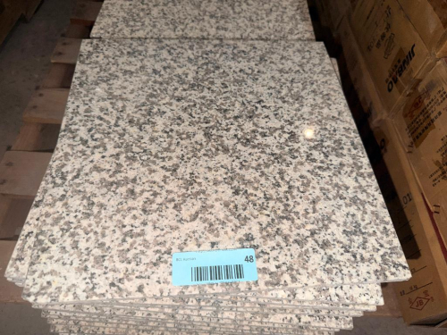 45 SQ FT OF GRAY SPECKLED SQUARE FLOOR TILES