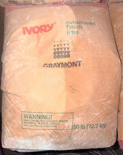 (6) 50 LB. BAGS OF INORY GRAYMONT AUTOCLAVED FINISH LIME