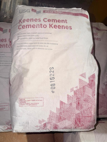 (5) 50 LB. BAGS OF USG RED TOP KEENES CEMENT