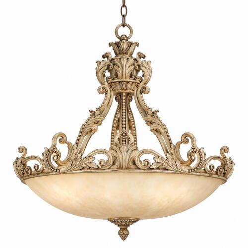 (1) BARCELONA 5-LIGHT CREME BRULEE CHANDELIER