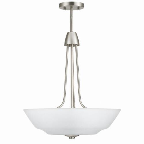 (1) BRUSHED NICKEL 3-LIGHT PENDANT FIXTURE