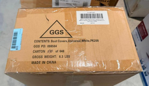 (1) BOX OF UNIVERSAL WHITE BOOT COVERS