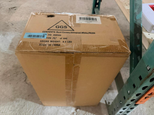 (1) BOX OF UNIVERSAL WHITE BOOT COVERS