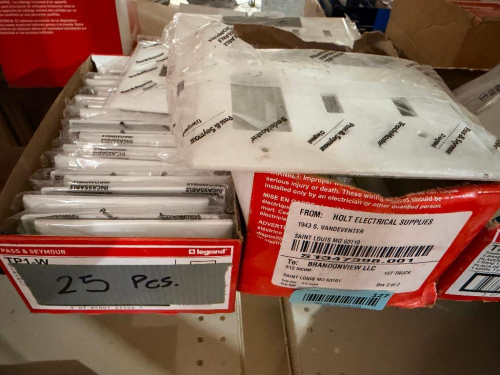 (1) ASSORTED LOT OF PASS & SEYMOUR ELECTRICAL WALL PLATES