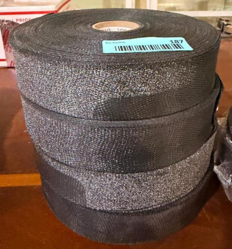 (4) ROLLS OF WOVEN INDUSTRIAL STRAPPING