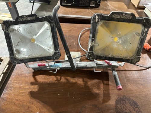 (2) HUSKY PORTABLE LED WORK LIGHTS WITH STAND