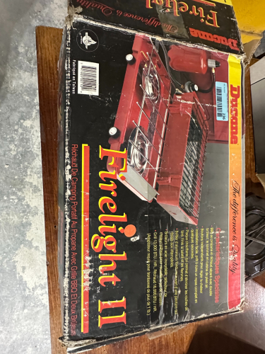 (1) PORTABLE PROPANE CAMPING STOVE WITH GRILL