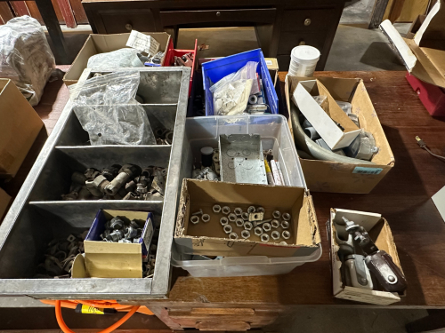 (1) ASSORTED LOT OF ELECTRICAL BOXES, FITTINGS, CONDUIT HARDWARE & COMPONENTS
