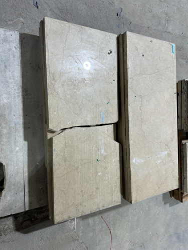 (1) ASSORTED LOT OF BEIGE MARBLE/STONE SLABS