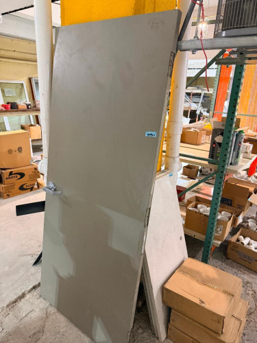 80" X 36" COMMERCIAL METAL DOOR WITH LEVER HANDLE