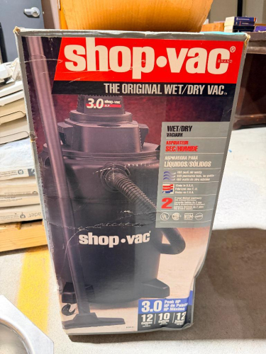 (1) SHOP-VAC 3.0 HP WET/DRY VACUUM
