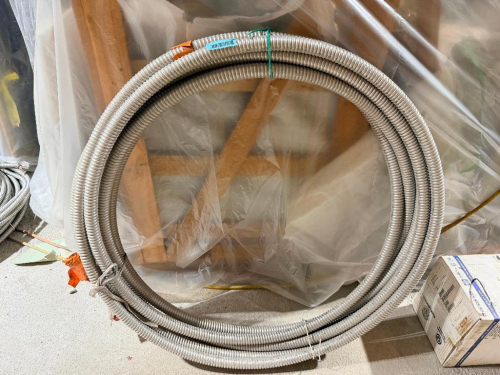1" BUNDLE OF FLEXIBLE METAL ELECTRICAL CONDUIT - APPROX 50 LINEAR FT.