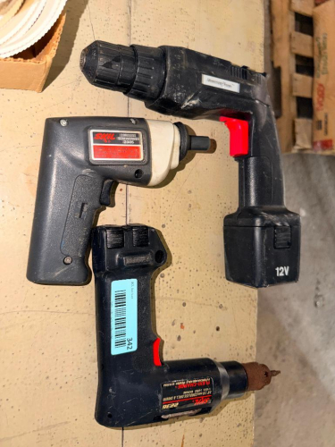 (3) ASSORTED CORDLESS DRILLS & SCREWDRIVER