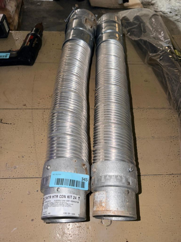 (2) FLEXIBLE METAL HVAC DUCT / HEATER CONNECTOR KITS