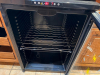 AVANTI SINGLE-DOOR WINE REFRIGERATOR WITH BLACK CABINET, GLASS DOOR, CHROME-TONE HANDLE, DIGITAL TEMPERATURE CONTROL, LOCKING DOOR, AND WIRE WINE BOTTLE RACK. - 3