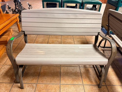 (2) METAL PATIO GLIDER BENCHES
