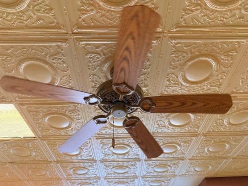 (2) THREE-BLADE CEILING FAN WITH LIGHT