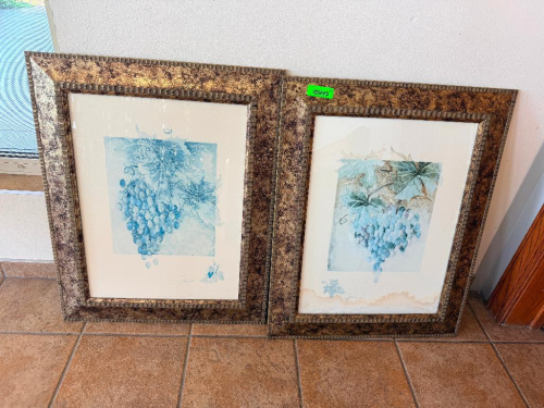 (2) ASSORTED FRAMED PRINTS.