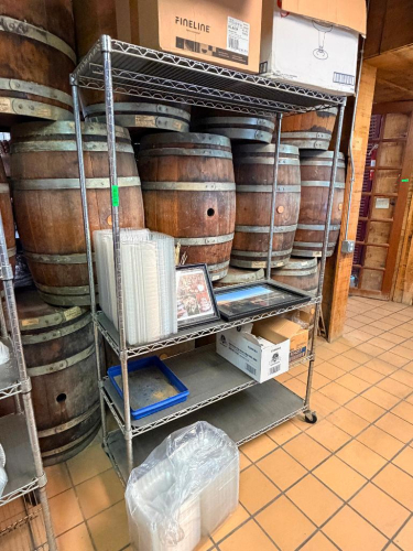 48" X 18" THREE TIER WIRE SHELF, NO CONTENTS