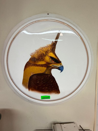 25" ROUND PLASTIC BIRD WALL D&Eacute;COR.