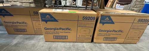 (5) GEORGIA PACIFIC TISSUE PAPER DISPENSER. ( NEW IN BOX )