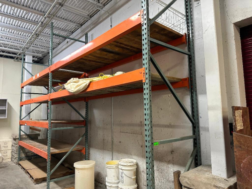 (2) SECTIONS OF 9' LONG X 36" WIDE X 12' PALLET RACKING.