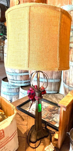 (2) DESK LAMPS W/ SHADES.
