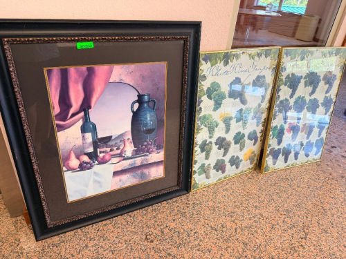 (3) ASSORTED FRAMED PRINTS.