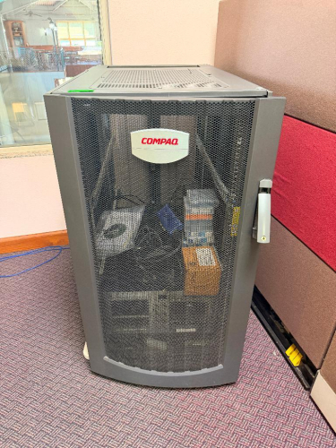 SERVER RACK W/ CONTENTS.