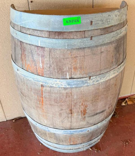 (2) HALF BARREL WALL ACCENTS.
