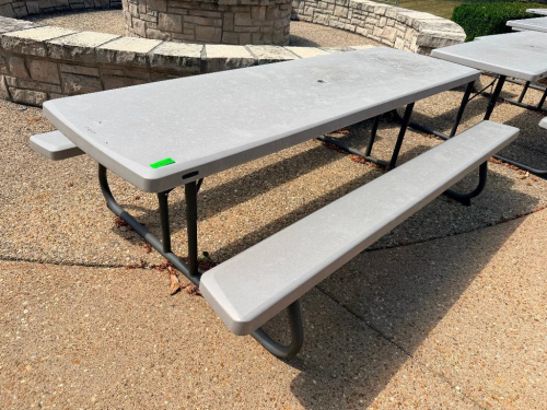 8' LIFETIME PICNIC TABLE.