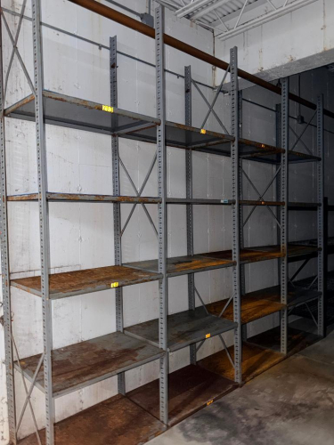 (4) SECTIONS OF 24" X 18" METAL PARTS SHELVING.