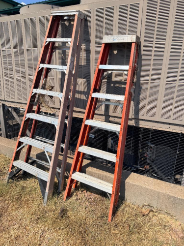 (3) ASSORTED FIBERGLASS LADDERS