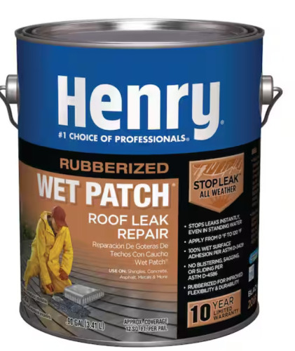 (2) ASPHALT ROOF LEAK REPAIR COATING