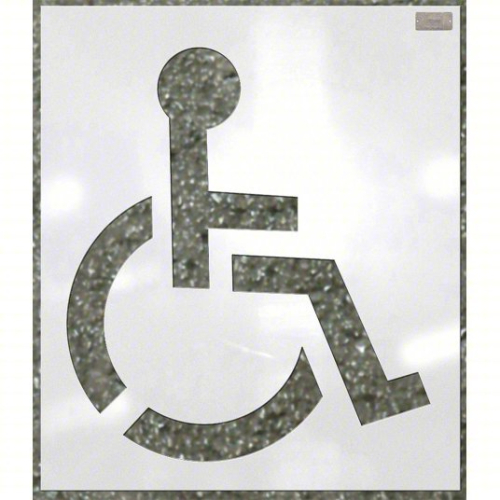 (1) INDIVIDUAL STENCIL, HANDICAPPED SYMBOL