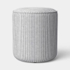 (1) UPHOLSTERED DRUM OTTOMAN