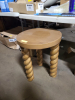 (1) BRAINED LEG SIDE TABLE - 2