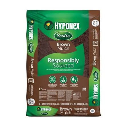 (2) HYPONEX BROWN MULCH