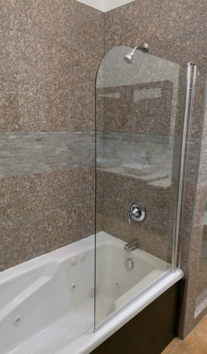 (2) NEW INDIVIDUAL FRAMELESS FOLDING SHOWER SCREEN