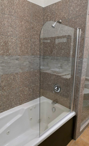 (2) NEW INDIVIDUAL FRAMELESS FOLDING SHOWER SCREEN
