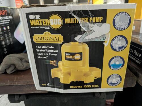 WAYNE WATERBUG 1/6 HP SUBMERSIBLE UTILITY PUMP WITH MULTI-FLO (WWB)